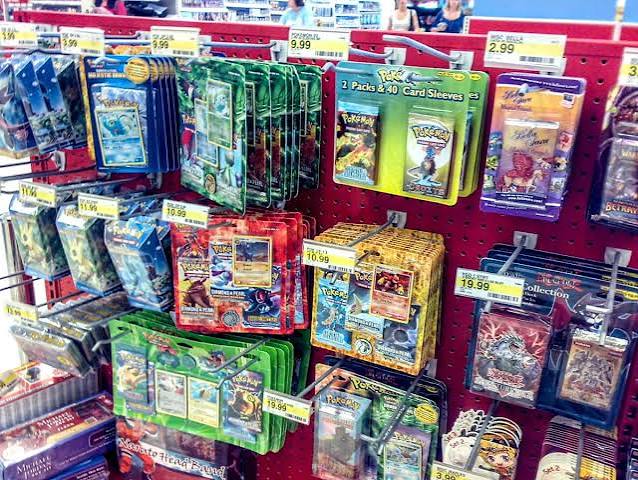 Pokémon toys and cards in 90s toy stores