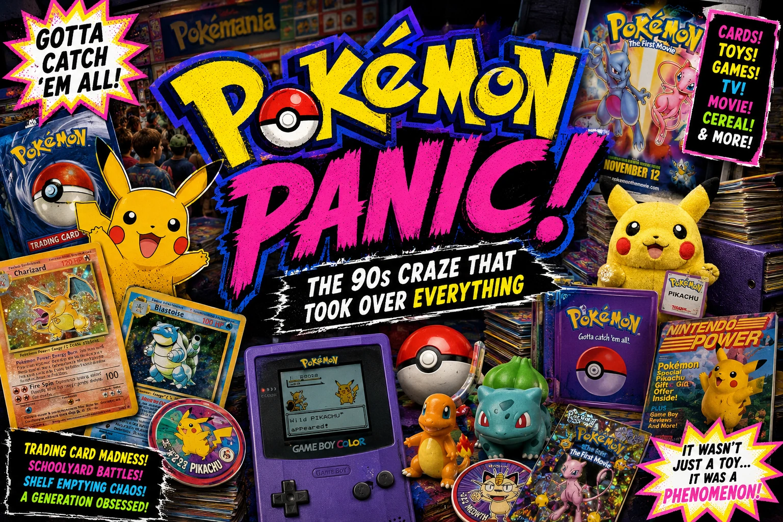 Pokémon Panic: How Pokémon Cards, Game Boy, TV & Toys Took Over the Late 90s