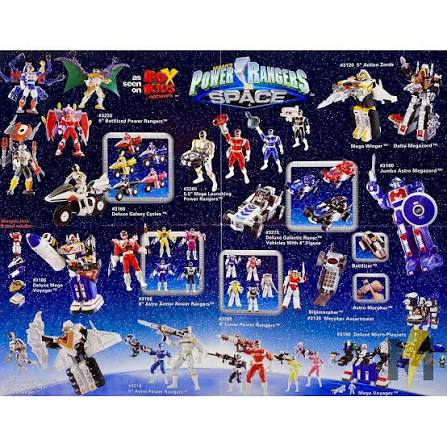 Power Rangers in Space toys from 1998