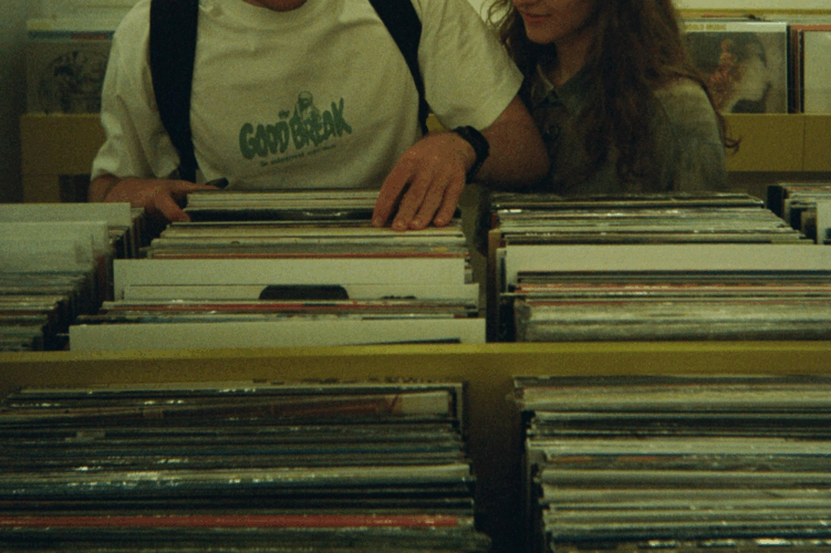 90s record store culture image with CDs and alternative rock atmosphere