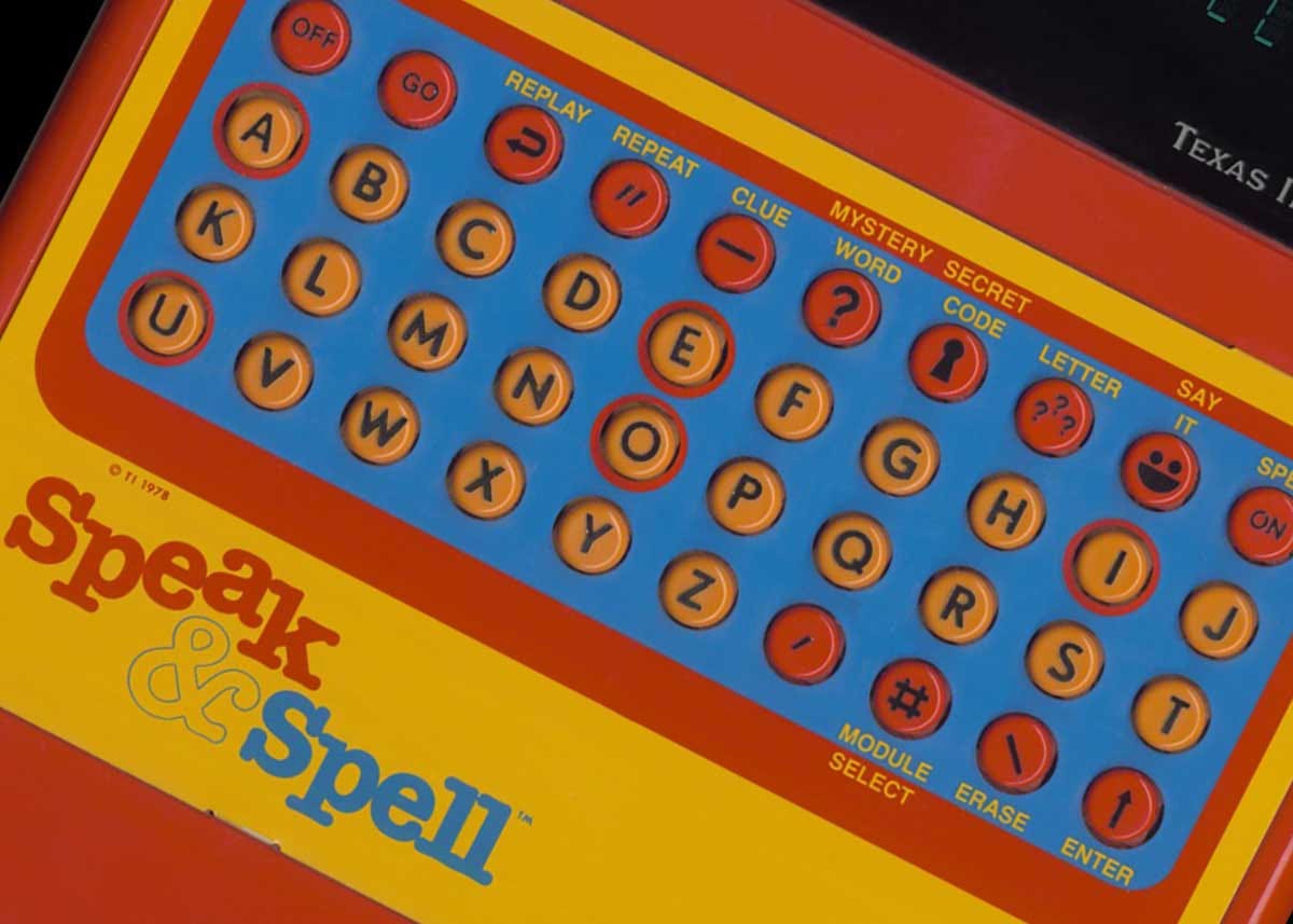 Speak and Spell electronic learning toy from the 1970s