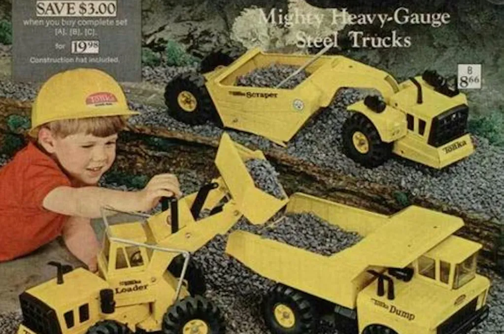 Vintage Tonka trucks from the 1970s