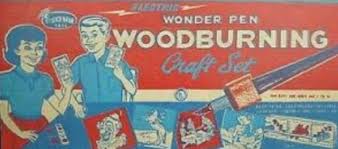 1970s wood burning craft kit