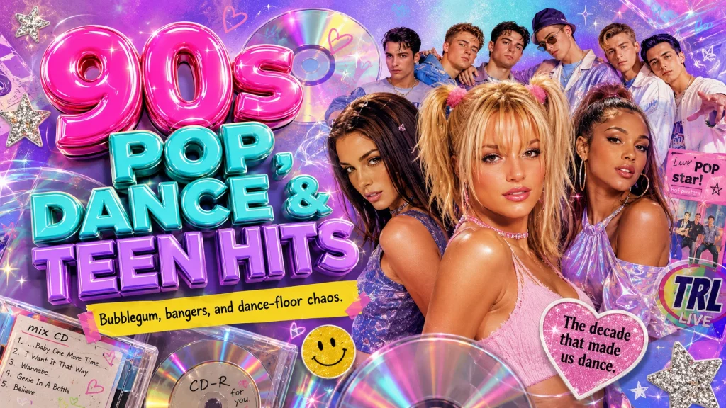 90s Pop, Dance & Teen Hits: The Glossy Side of the Decade