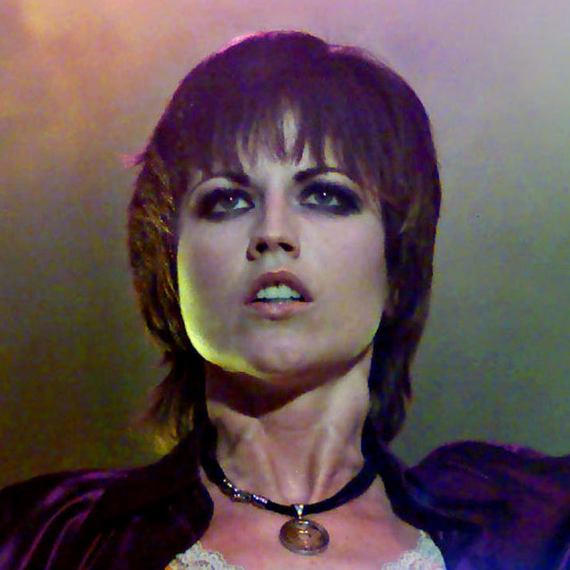 Dolores O'Riordan of The Cranberries during the 90s alternative rock era