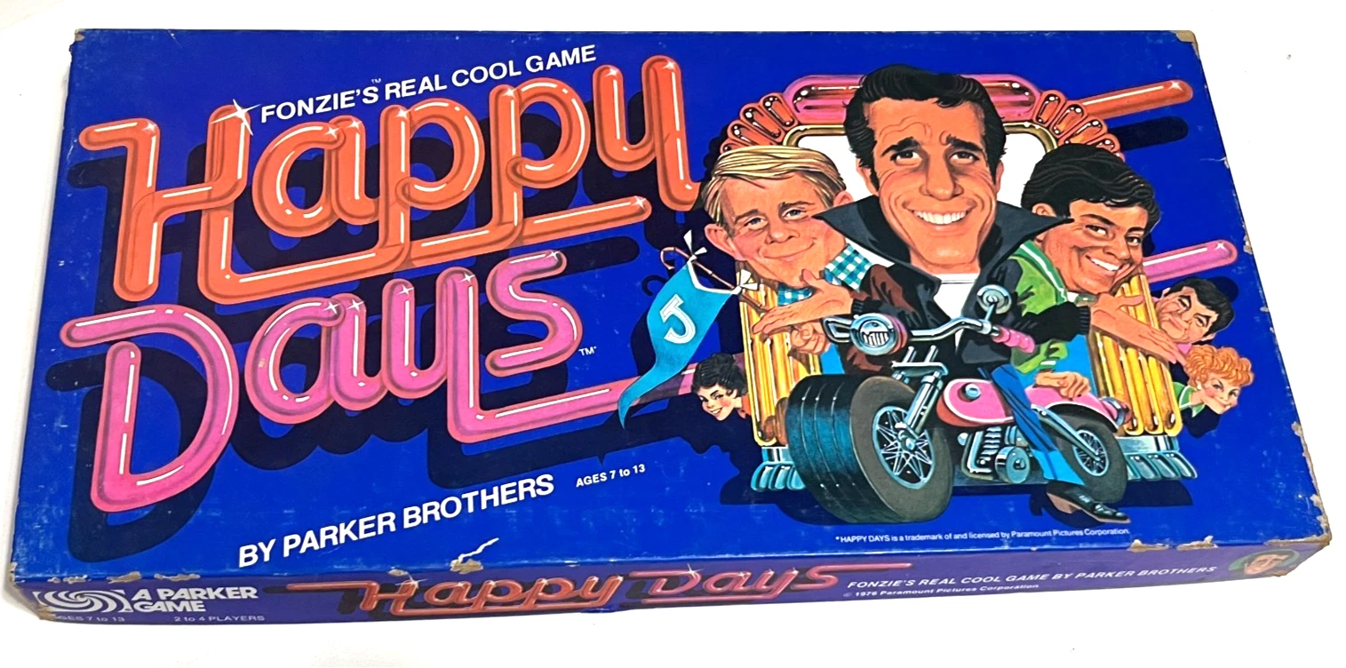 Vintage Fonzie's Real Cool Game Happy Days board game box