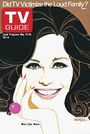 Vintage TV Guide cover featuring Mary Tyler Moore and the cast