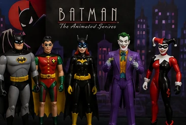 Batman animated series style action figures from the 1990s