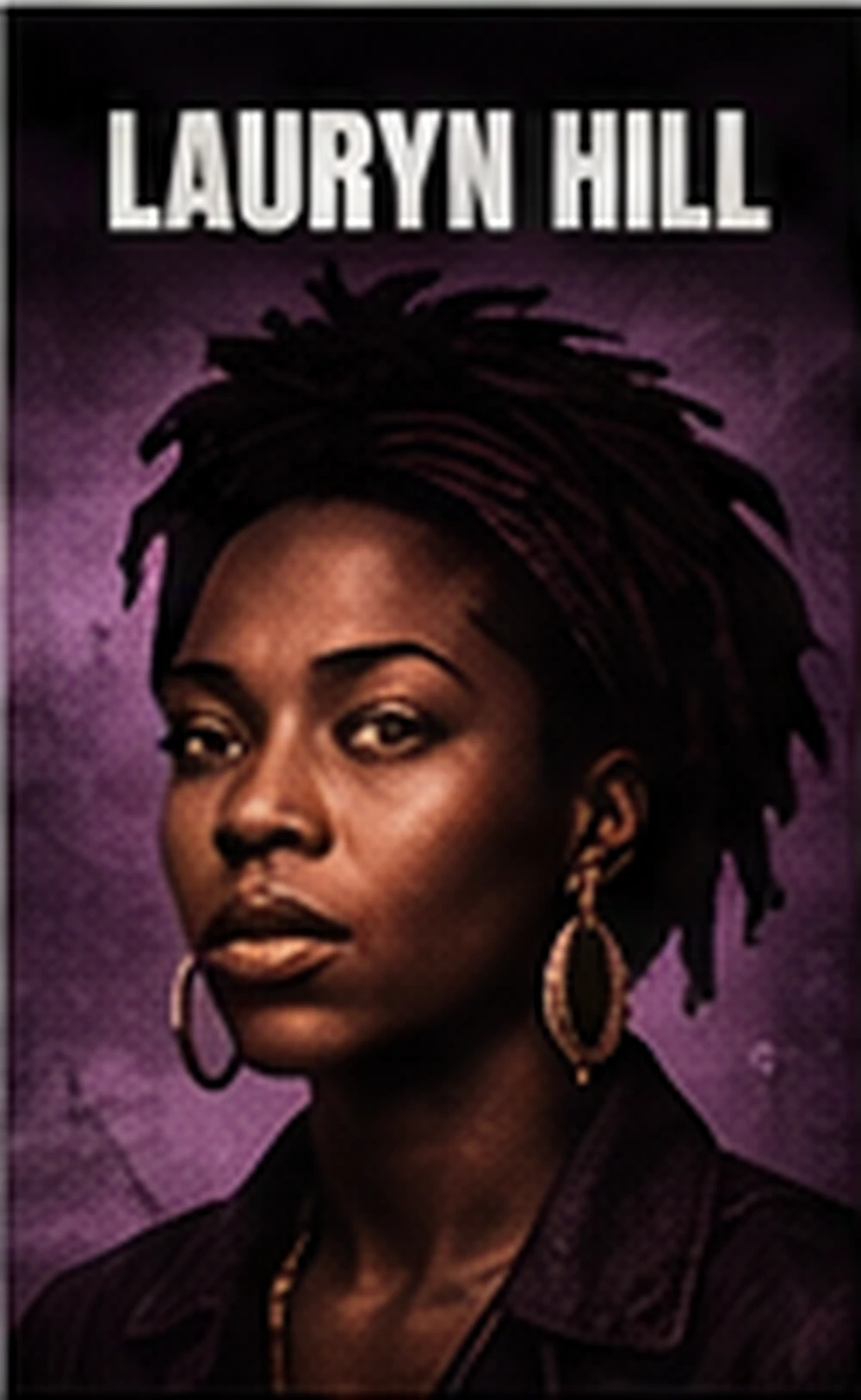 Lauryn Hill inspired 90s hip-hop soul profile image with microphone, classroom notebook, soul records, warm stage light, and emotional conscious rap mood