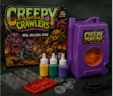 Creepy Crawlers molding oven set with colorful creature molds and supplies
