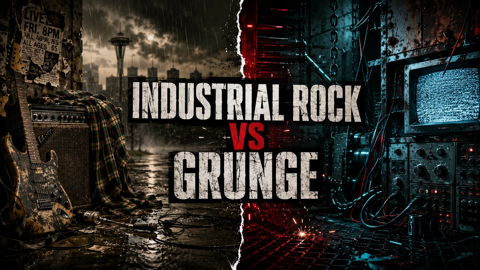 Industrial rock versus grunge section image