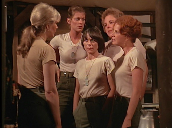 Major Margaret Houlihan with the nurses of the 4077th