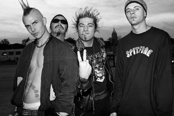 Rancid during the 90s punk revival and ska-influenced era