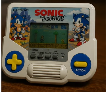 Tiger Electronics-style LCD handheld game with directional and action buttons