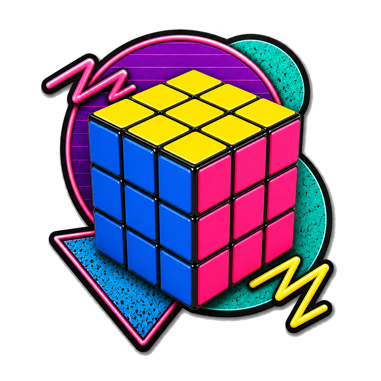 1980s toy timeline badge for 1980