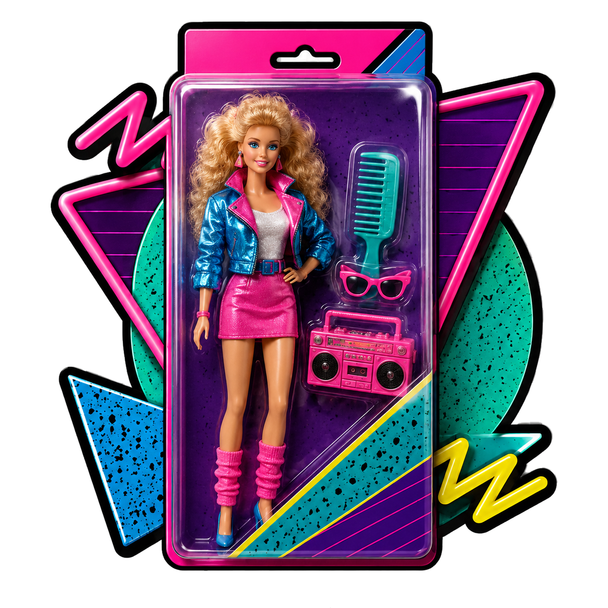 1980s toy timeline badge for 1986