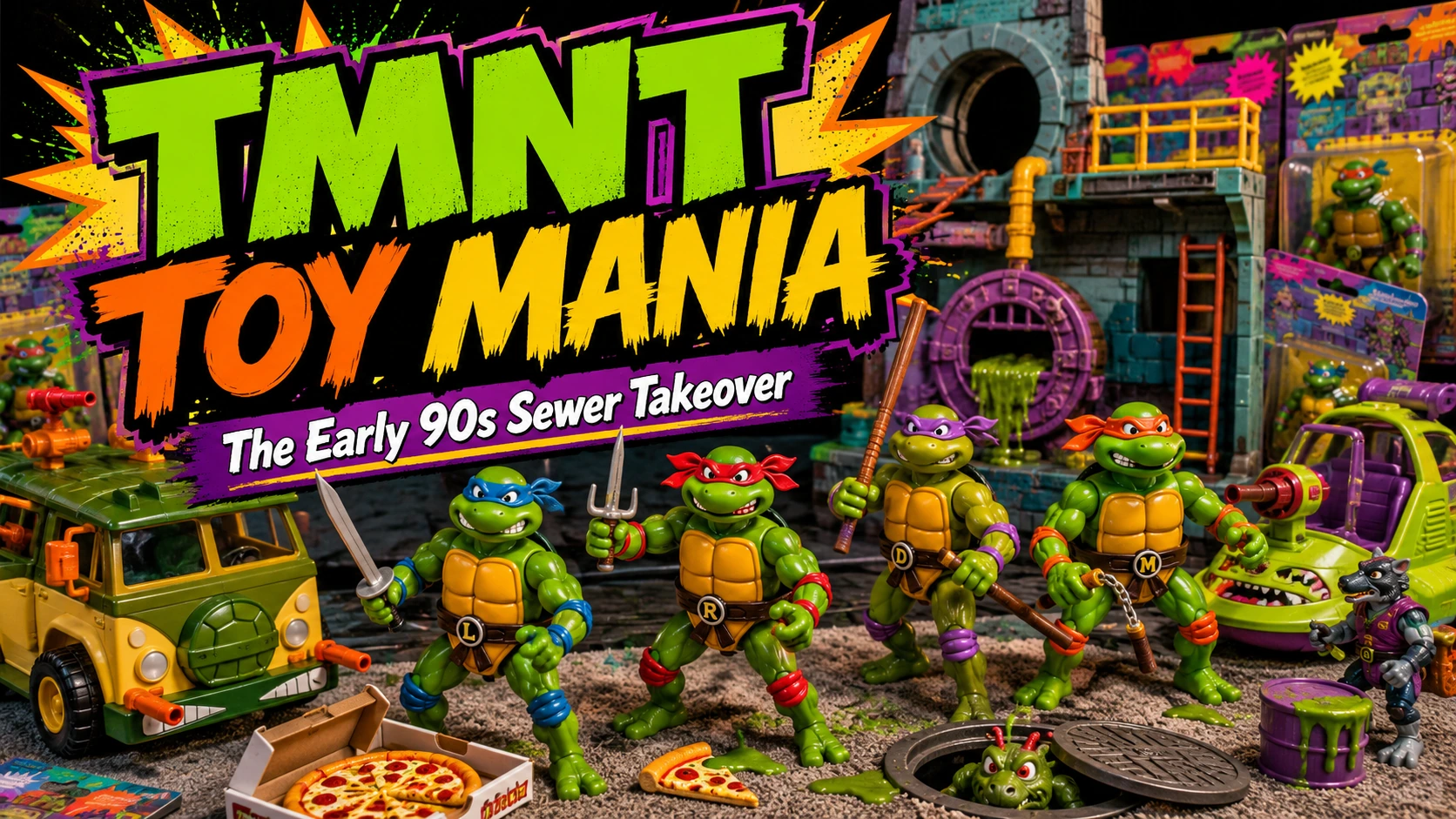 Teenage Mutant Ninja Turtles Toys in the Early 90s