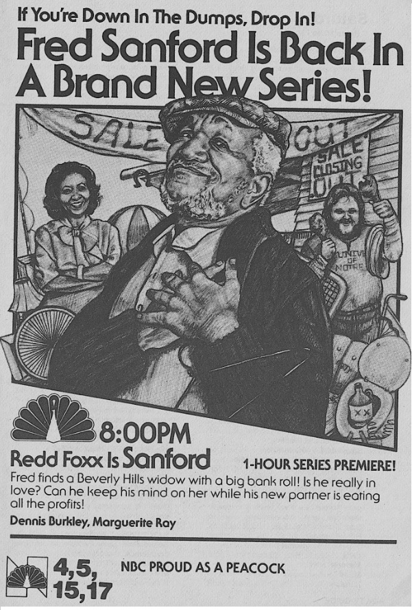 1970s NBC or TV Guide advertisement for Sanford and Son