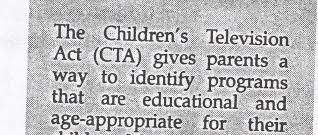 1974 FCC children's television policy clipping or archival document