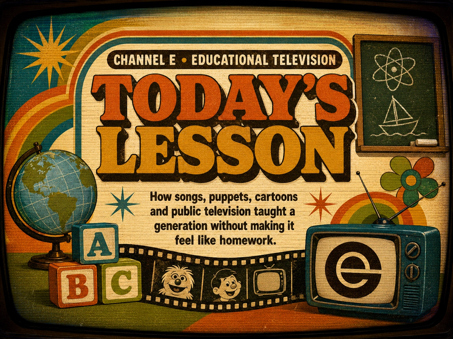 Retro 1970s educational television title card reading Today’s Lesson