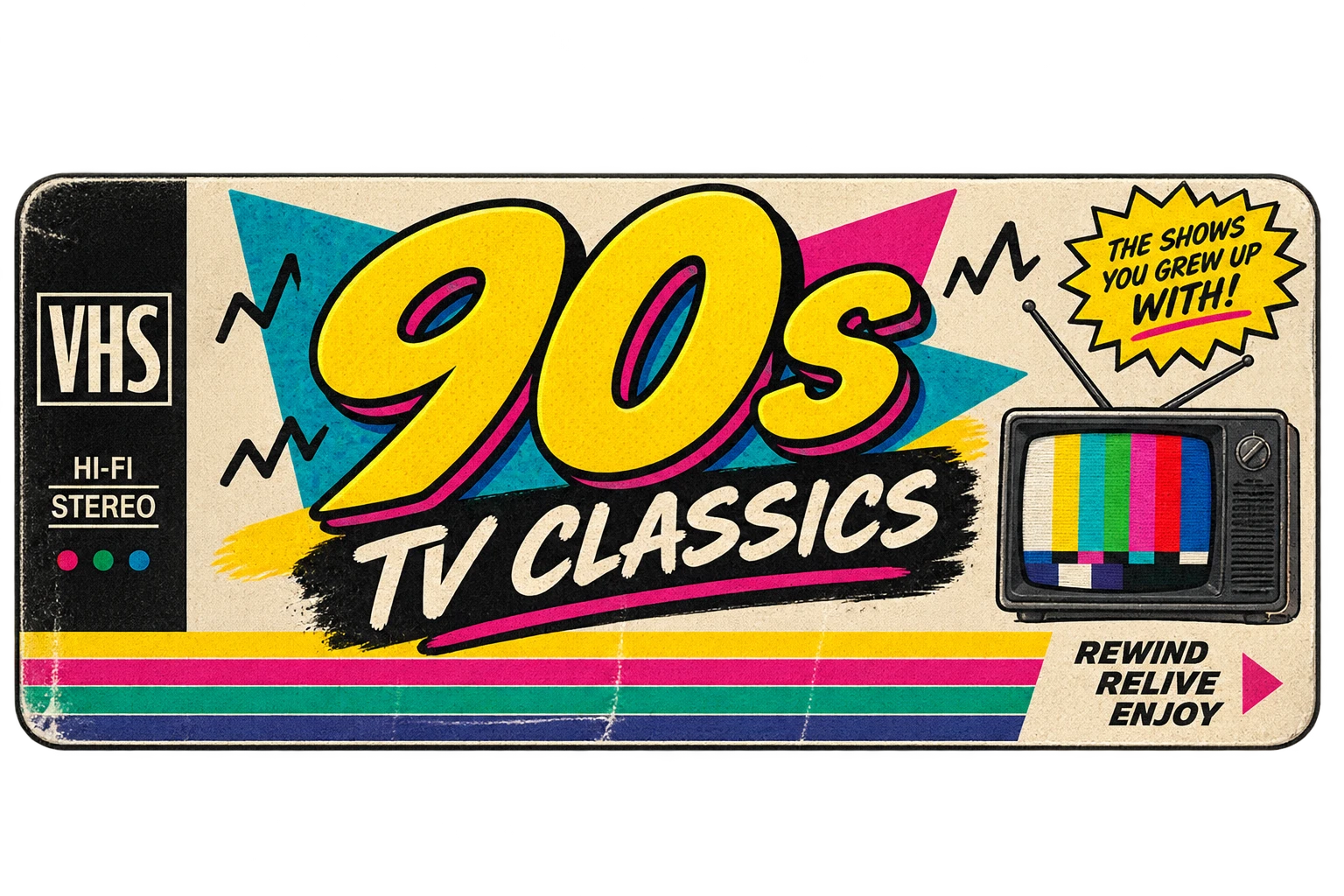 90s TV Classics VHS label