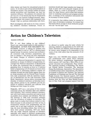 Action for Children’s Television and FCC children’s advertising history