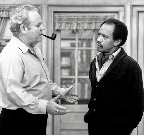Archie Bunker and George Jefferson arguing