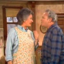 Archie Bunker confronting Maude Findlay in Cousin Maude's Visit