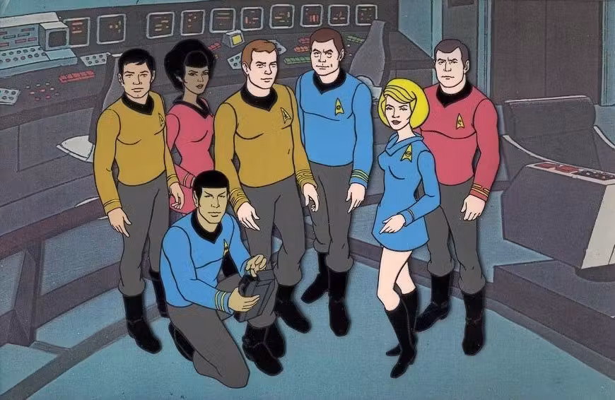 Enterprise crew from Star Trek The Animated Series