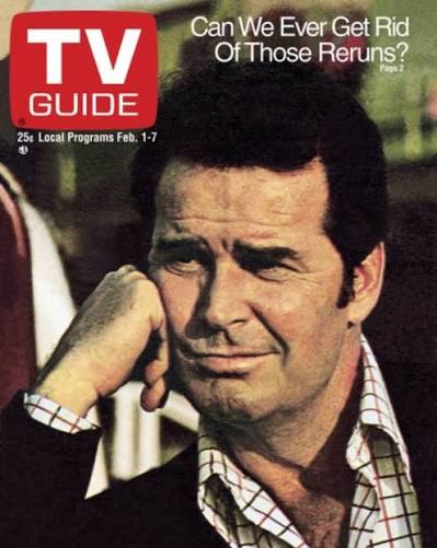 Vintage TV Guide cover featuring The Rockford Files