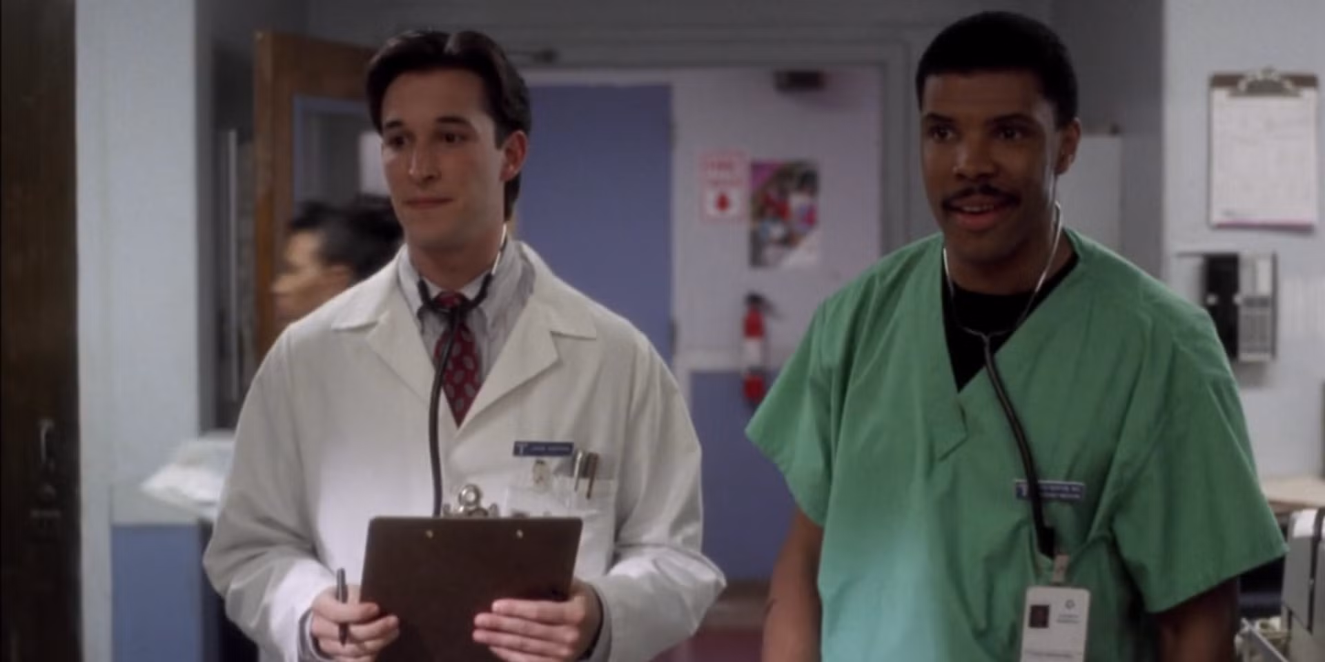 Peter Benton and John Carter together on ER