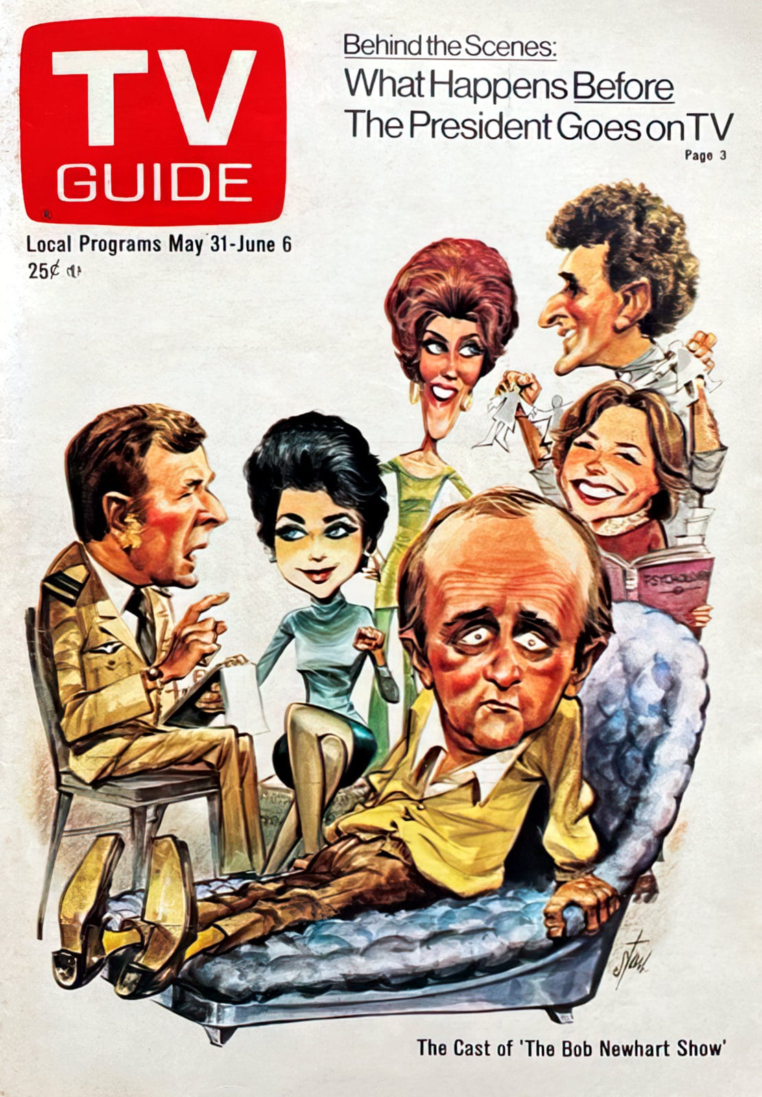 Vintage TV Guide image featuring The Bob Newhart Show
