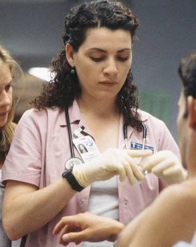 Julianna Margulies as nurse Carol Hathaway on ER