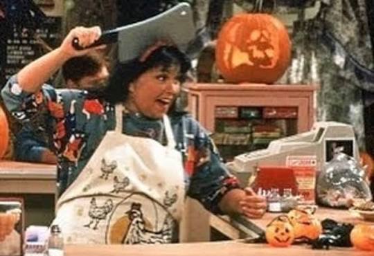 Classic Roseanne Halloween episode scene