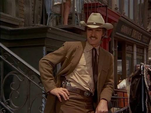 Dennis Weaver as Sam McCloud in New York City