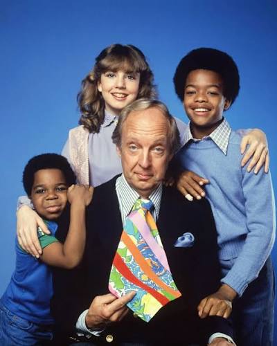 Diff’rent Strokes family with Philip, Arnold, Willis and Kimberly