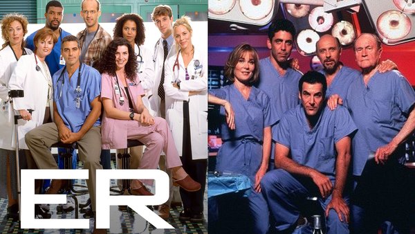 ER versus Chicago Hope 1994 television medical drama comparison graphic