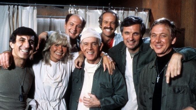 Publicity photograph of a major 1970s sitcom ensemble