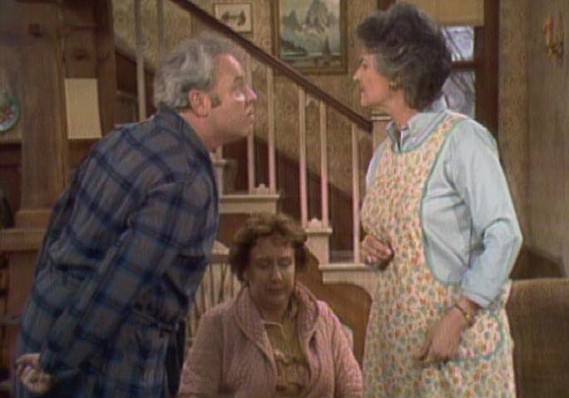 Maude Findlay confronting Archie Bunker