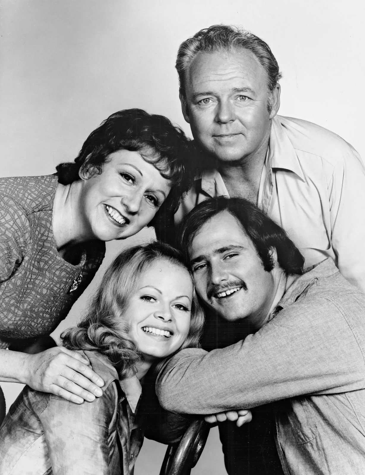 Original All in the Family cast with Archie, Edith, Gloria and Mike
