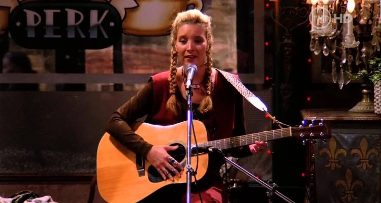 Phoebe Buffay performing Smelly Cat at Central Perk on Friends