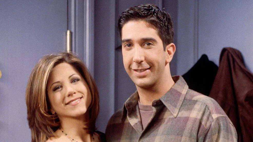 Ross Geller and Rachel Green together on Friends