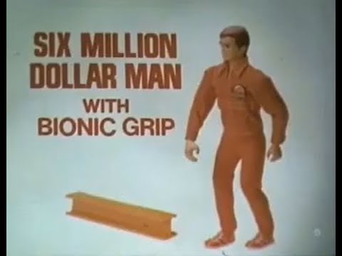 Kenner Six Million Dollar Man action figure commercial from the 1970s