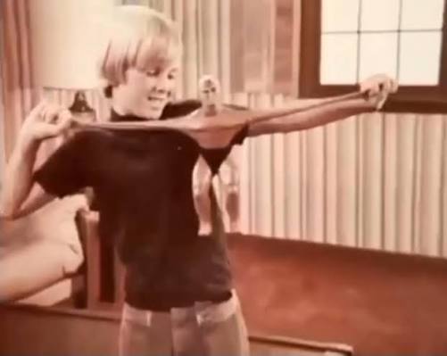 Stretch Armstrong television commercial showing the figure being stretched