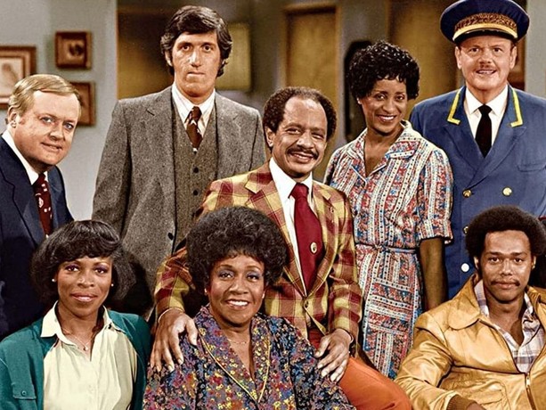 The Jeffersons cast together in an ensemble publicity photograph
