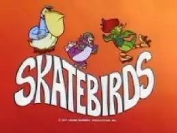 The Skatebirds costumed Saturday morning hosts