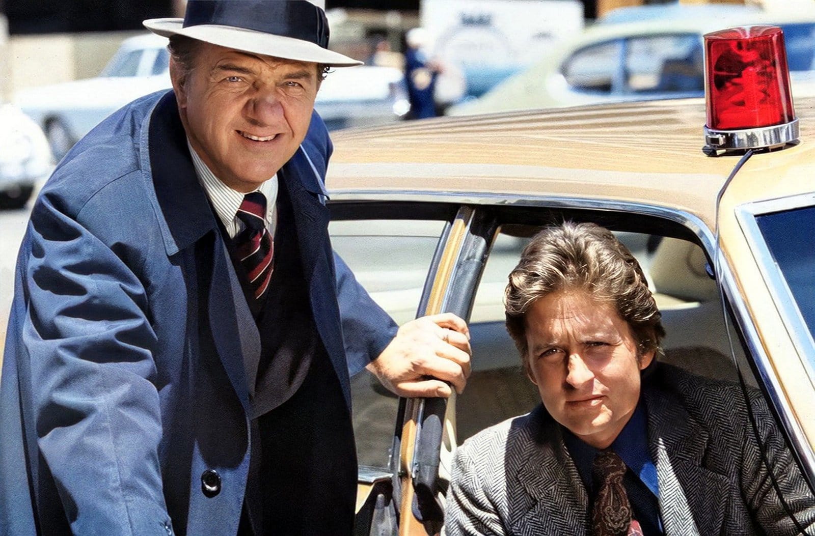 Karl Malden and Michael Douglas together in The Streets of San Francisco