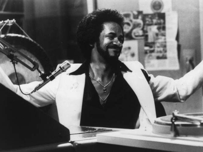 Tim Reid as Venus Flytrap on the air at WKRP