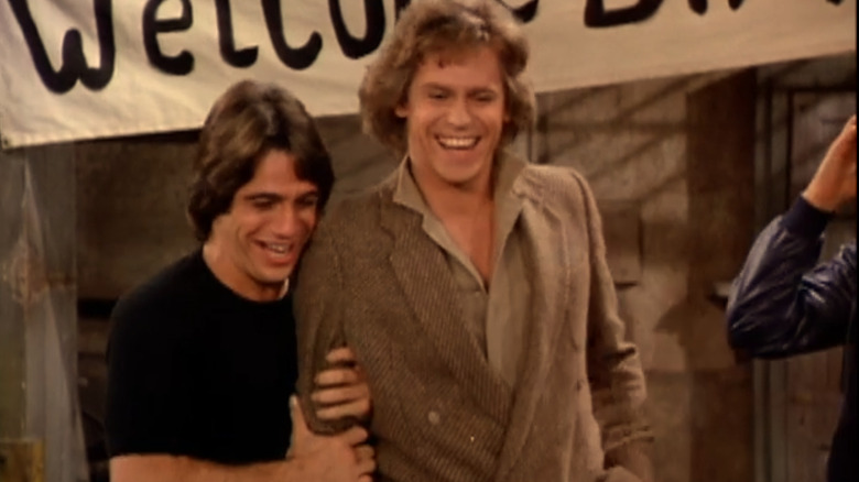 Tony Danza and Jeff Conaway as Tony Banta and Bobby Wheeler on Taxi