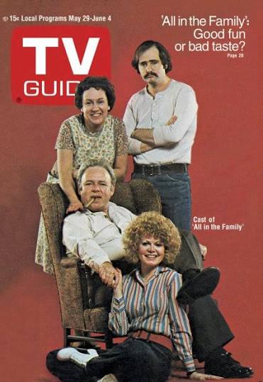 Vintage TV Guide cover featuring All in the Family
